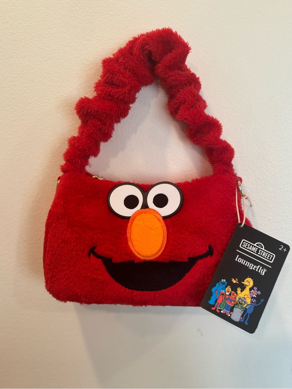 Loungefly x Sesame Street Red Elmo Plush Shoulder Bag